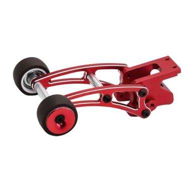 Imagem de Kokiya Acessório para Cabeça E Roda de Carro RC, Fácil de Instalar, Atualização Leve, Liga de Alumínio, Peça para Carro RC, Barra de Roda para 1/14 14210, Vermelho