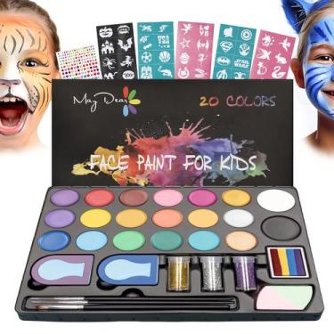 Imagem de Kit de pintura facial Maydear 20 cores à base de água para crianças