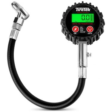 Imagem de Medidor Digital de Pressão de Pneus 200 PSI Resistente Medidor de Pressão de Pneus em Aço Inoxidável Certificado ANSI Medição Fácil,TIRETEK