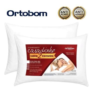 Imagem de Travesseiro Ortobom Anti Alérgico Casadinho Kit com 2 Cor Branco