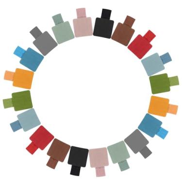 Imagem de 20 peças de suporte de caneta para notebook, lápis, elástico, design autoadesivo, suporte de caneta de couro autoadesivo, para agendas, agendas, tablet, escritório