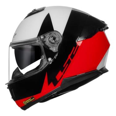 Imagem de Capacete LS2 FF808 Stream II Thunderbiz Preto Branco e Vermelho Tamanho:58