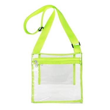 Imagem de Bolsa transparente para eventos de estádio - bolsa carteiro - bolsa transversal para mulheres, Verde