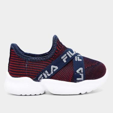 Imagem de Tênis Infantil Fila Play Baby, Marinho, Vermelho, 18