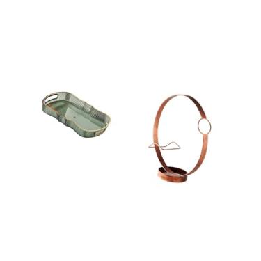 Imagem de Fenteer Bandeja Elegante para Exposição de Alimentos E Bebidas, para Banheiro, Café Da Manhã, Frutas, Cafeteria, Cosméticos, Organizador de Ferro E Metal, Sup