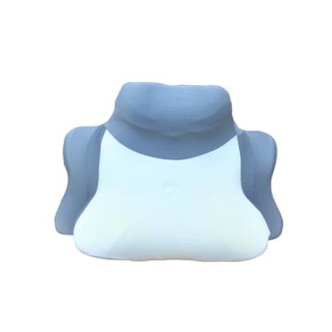 Imagem de Travesseiro Almofada Cervical Ortopédico Com Espuma de Memória Para Relaxamento Alívio de Dores(Cinza Claro)