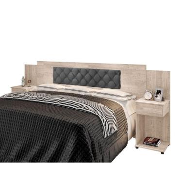 Imagem de Cabeceira Casal Capitonê Amarula Chumbo