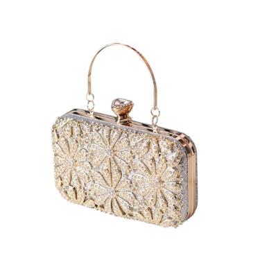 Imagem de CORIOS Bolsa feminina de strass para noite com lantejoulas brilhantes bolsa clutch de cristal, bolsa de mão de casamento com glitter, bolsa tiracolo elegante para coquetel, festa de formatura