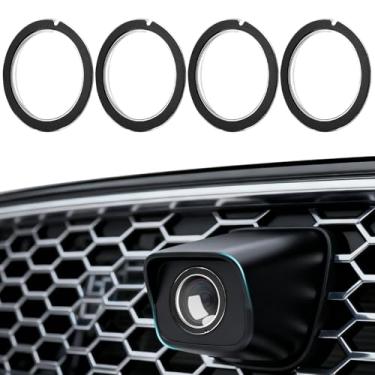 Imagem de 4 kits de capa protetora de PC para proteção de lente 2025 Cybertruck / 2025 Model Y Juniper / 2025 Model S / 2025 Model 3 Front Bumper Camera, para protetores de lente Tesla