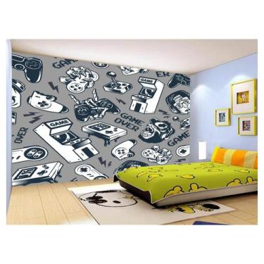 Imagem de Papel De Parede 3D Infantil Controle Game Jogo 3,5M Azs342 - Você Deco
