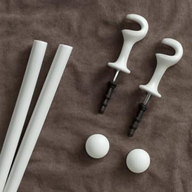 Imagem de Cortina de Madeira, FáCil de Instalar, Inclui Conjunto de Terminais + Suportes, Um Item Essencial Para o Lar.(Varão Completo Branco,1 Varão)