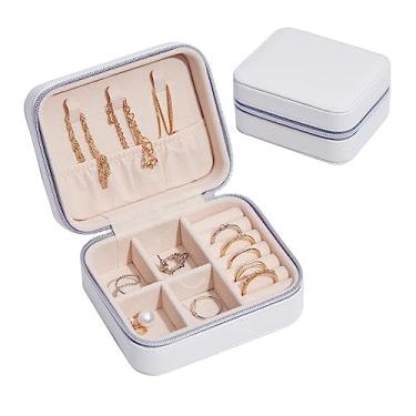 Imagem de Porta-joias caixa de joias portátil caixa de anel colar caixa de armazenamento brincos caixa de joias pequena caixa de joias