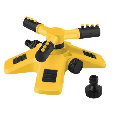 Imagem de Aspersor de jardim, irrigador de jardinagem com 3 braços | Aspersor de irrigação resistente ao clima rotativo de 360° para pátio, gramado, jardim, quintal, fazenda, piscina, vegetais, paisagem