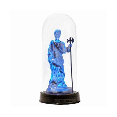 Imagem de Luminária Imagem São Judas Tadeu Redoma E Luzes De Led Azul - Amor Lin