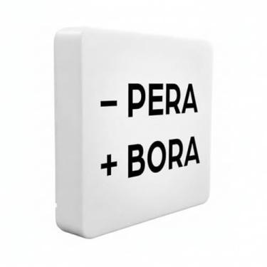 Imagem de Luminária Box Slim Pera USB, LED 5W, Polietileno, 20x18x5 cm, Luz Difusa, Bivolt com Cabo USB 1,2m