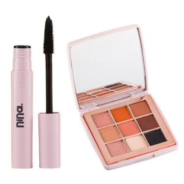 Imagem de Kit Nina Makeup Máscara De Cílios+paleta De Sombras Sunset