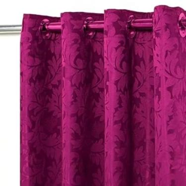 Imagem de Cortina Porta Jacquard Cortinas para Sala e Quarto Cozinha(Pink)