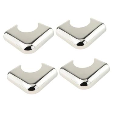 Imagem de Aymzbd Conjunto de 4 cantoneiras de reposição resistentes para mesa de bilhar, ideais para decoração e estabilidade. Peças para mesa de sinuca. de, Prata