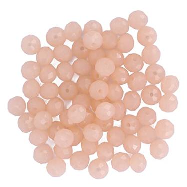 Imagem de Pulseira para fazer contas, joias, faça você mesmo, contas de pulseira, contas redondas de plástico para fazer joias, acessórios artesanais, material plástico, tamanho 8 mm 0,31 (Cor sólida-rosa lótus)