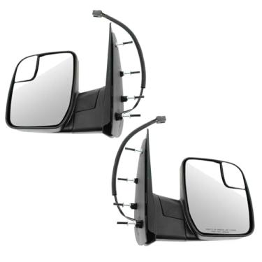 Imagem de Conjunto de par espelhado Power integrado Spotter preto texturizado para Ford Van 10-13
