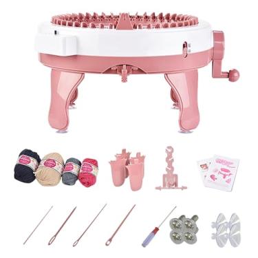 Imagem de Máquina de tricô, 48 agulhas de tear redondo de tricô inteligente, tábua de tricô, tear de malha dupla, kit de tear de tecelagem para máquina de tricô