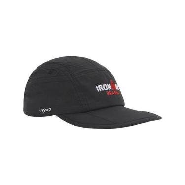 Imagem de Boné Esportivo Yopp Ironman Brasil Respirável 5 Panel Preto COR:PRETOt