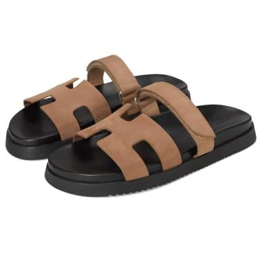 Imagem de Steve Madden Sandália feminina Mayven Slide, Nobuck marrom, 36