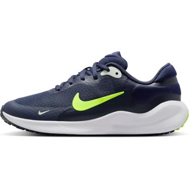 Imagem de Nike Tênis infantil unissex Revolution 7 (criança pequena), Azul-marinho/Volt/Volt/Branco, 15