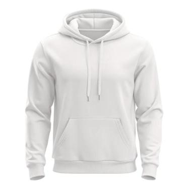 Imagem de Moletom Unissex Canguru Liso Preto Blusa de Frio Com capuz - OlsImport