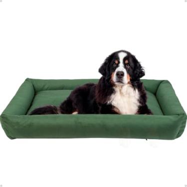 Imagem de Cama Grande para Cachorro e Gato – Caminha Pet Confortável com Laterais Altas e Fundo Impermeável(Verde)