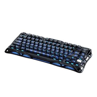 Imagem de GravaStar Teclado mecânico para jogos Mercury K1 75% sem fio, liga de alumínio, junta de teclado compacto, soquete de troca a quente, interruptores lineares, retroiluminação RGB - Black Mist