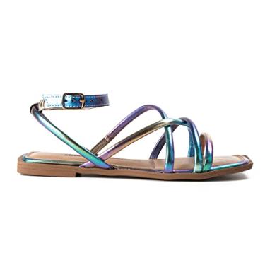 Imagem de Sandália Multitiras Feminina Dakota Multicolorida
