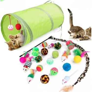 Imagem de Brinquedo Para Pets Túnel Labirinto Para Gatos Colorido Top(23-46(1+20))