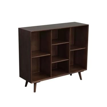 Imagem de CFGH6FDF Estante de livros para sala de estar, armário de exibição de chão, estante de livros de fotos, rack de armazenamento multifuncional, prateleira de livros independente simples e moderna