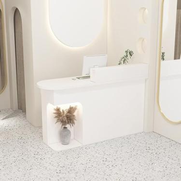 Imagem de Mesa de recepção pequena, mesa de recepção, balcão de recepção, mesa de cheque, mesa de recepção moderna, balcão de recepção, mesa de recepção de salão, balcão, balcão de embrulho, caixa de check-out