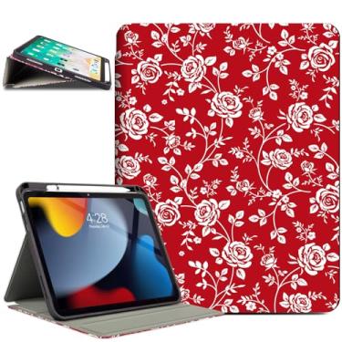 Imagem de Lalumix Capa para iPad (A16) 11ª/10ª geração 2025/2022, capa para iPad A16 11ª/10ª geração 27.9 cm/27.7 cm, suporte fino para lápis e 4 ângulos de visualização e suporte de digitação, arte rosa