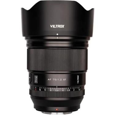 Imagem de VILTROX Lente AF 75 mm f/1.2 f1.2 XF Fuji X-Mount, lente APS-C Prime grande abertura para câmera Fujifilm X Mount X-T5 X-H2 X-H2S X-T30 II X-T4 preta