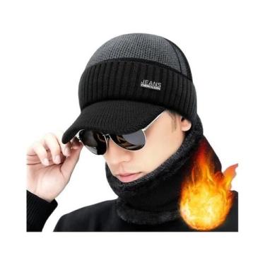 Imagem de Gorro De Lã Acrílica De Inverno, Tricotado E Grosso, Para Idosos, Prot