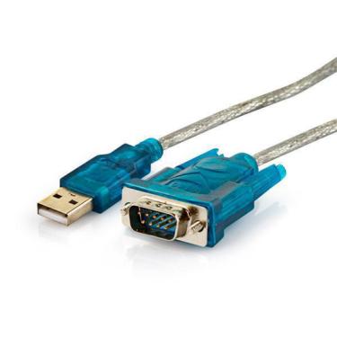 Imagem de Cabo Adaptador Usb 2.0 Serial Conversor Rs232 Db9 9 Pinos