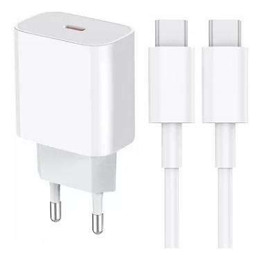 Imagem de Fonte Celular Entrada USB-C Carregamento Turbo + Cabo Tipo-C