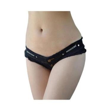 Imagem de Shorts Jeans Femininos De Cintura Baixa E Ajuste Justo, Mini Sexy Para