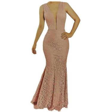 Imagem de Vestido Renda 33 Formatura Plus Size Longo Noiva Civil Festa - Bella F