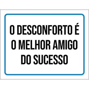 Imagem de Kit 5 Placa Acm Desconforto Melhor Amigo Sucesso 18X23 - Sinalizo