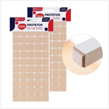 Imagem de Feltro Protetor Móveis Adesivo Pé Cadeira Mesa Móveis 100pçs Quadrado 