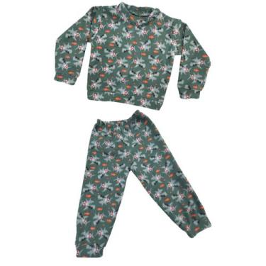 Imagem de Pijama Estampado Infantil Menina e Menino Inverno Soft Manga Longa Tam