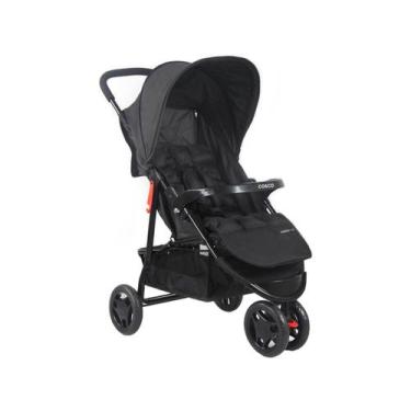 Imagem de Carrinho de Bebê Toffy Preto Absoluto Cosco Kids 3 rodas, Preto