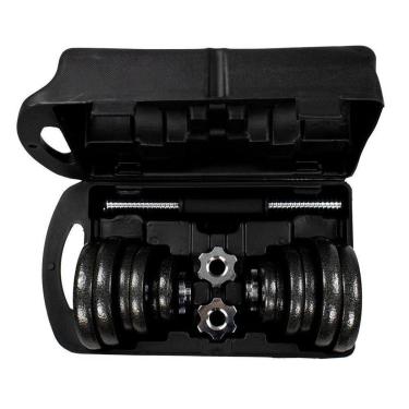 Imagem de Kit Anilhas + Halteres Gallant Na Maleta 20Kg Elite Cromado-Unissex