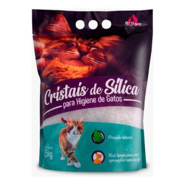 Imagem de Areia Sanitário Cristais De Sílica Grossa 1,5 Kg - Petdrean