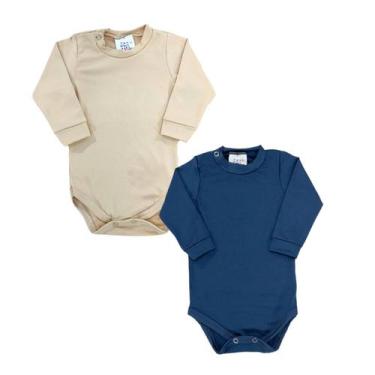 Imagem de Kit 2 Bodys Bodie Térmico Bebê Manga Longa Peluciado Baby - Comfort, M