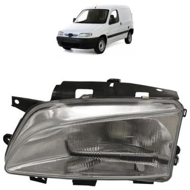 Imagem de Farol Dianteiro Partner 1999 2000 2001 2002 2003 Lente Estriada Vidro 